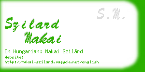 szilard makai business card